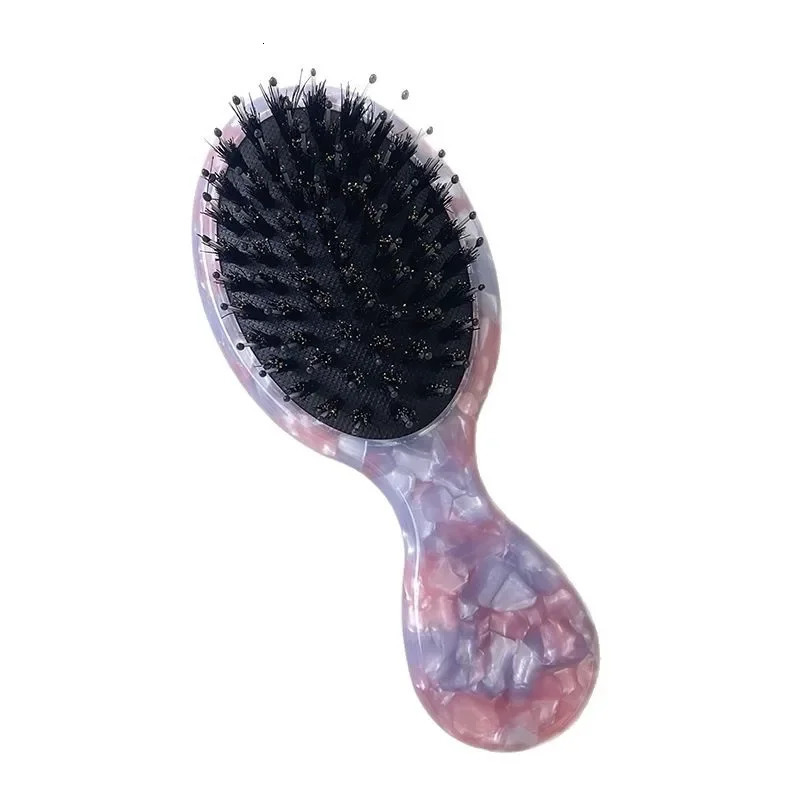 Portable Mini Massage Comb Korean Style Pigtail Brush Acetate Cushion Comb Womens Air Cushion Comb Professional Salon Hairdress 250612