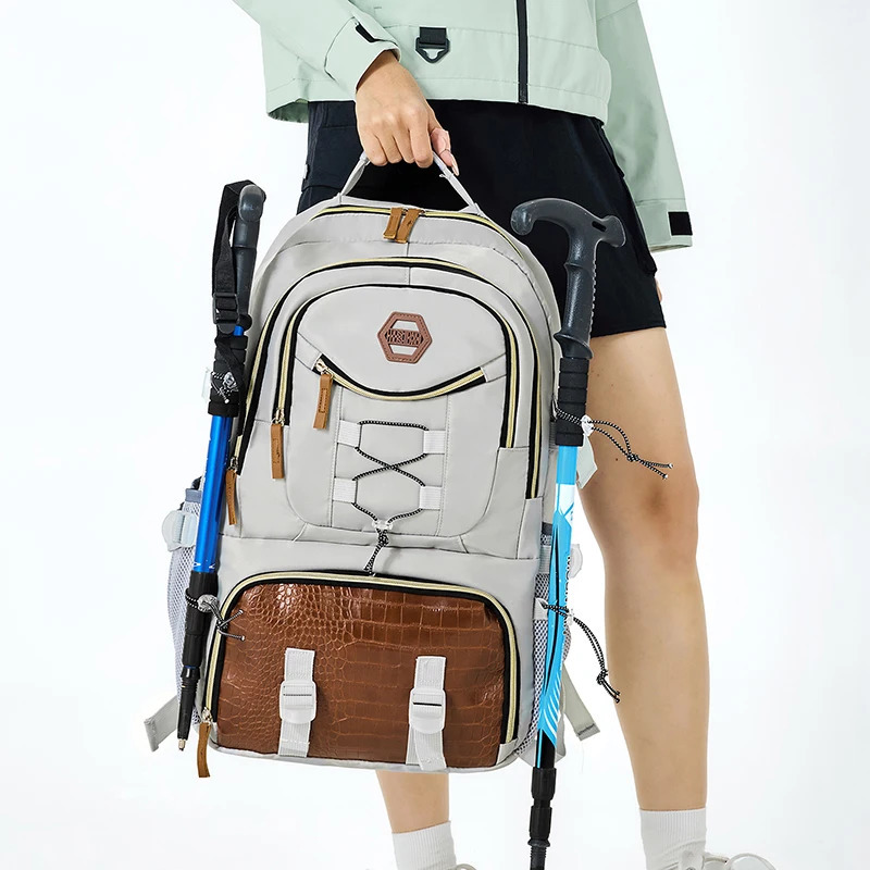 Large Capacity Outdoor Travel Backpack Mens Hiking Backpack with Shoe Compartment Spacious Travel Bag Sports Camping Backpack 250609