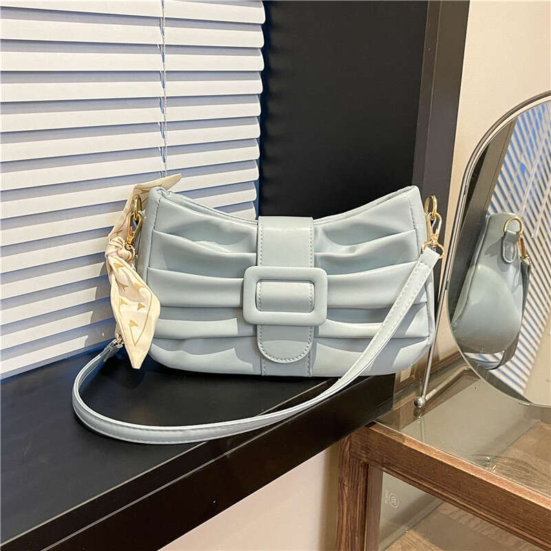 Summer Trendy Bags for Women 2025 New Versatile Crossbody High-end Niche Pleated Shoulder Underarm Bag