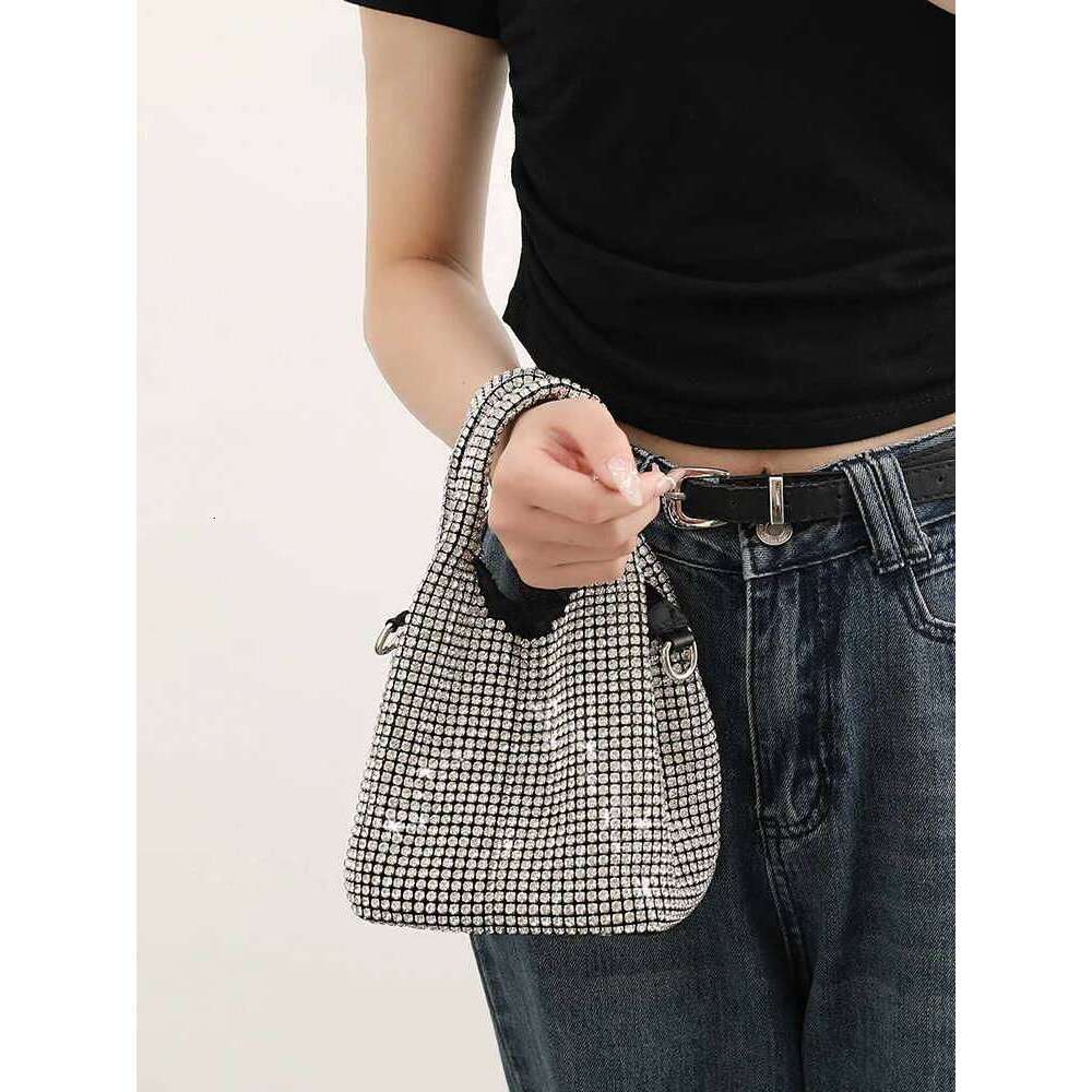 Designer Rhinestone Women's Handbags New Temperament Shiny Party Banquet Shoulder Crossbody High-end Bucket Bags