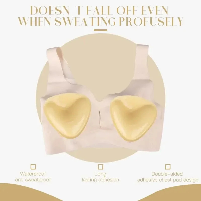 Double Sided Adhesive Sticky Bra Inserts Push Up Thick Sponge Breast Lift Pads Women Swimsuit Bikini Cup Enhancer 250611