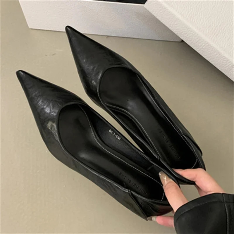 Eilyken Spring Leopard Print Woman Pumps Pointed Toe Thin Low Heels Elegant Party Female Shoes Zapatos De Mujer 250613