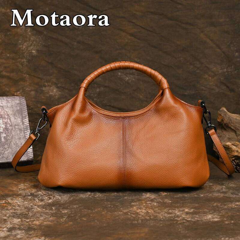 Designer Bag MOTAORA Large Capacity Women S Genuine Leather Handbag Casual Woman Tote Bag Soft Designer Solid Ladies Handbags New