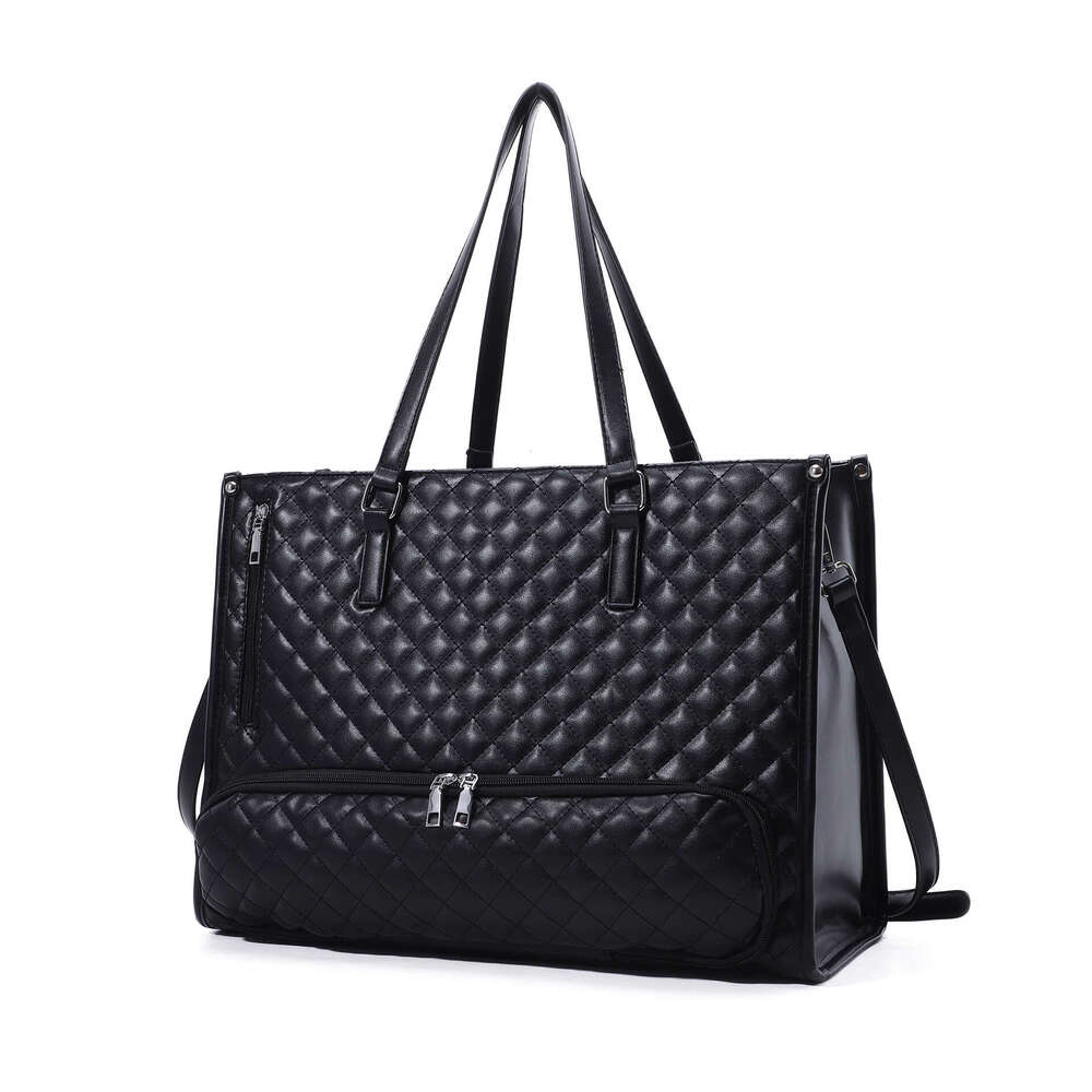 Free shipping designer bag Luxury Large Capacity Quilted Tote for Women Handheld Laptop Shoulder Bag High end Sense Elegant Commuter Crossbody Handbag