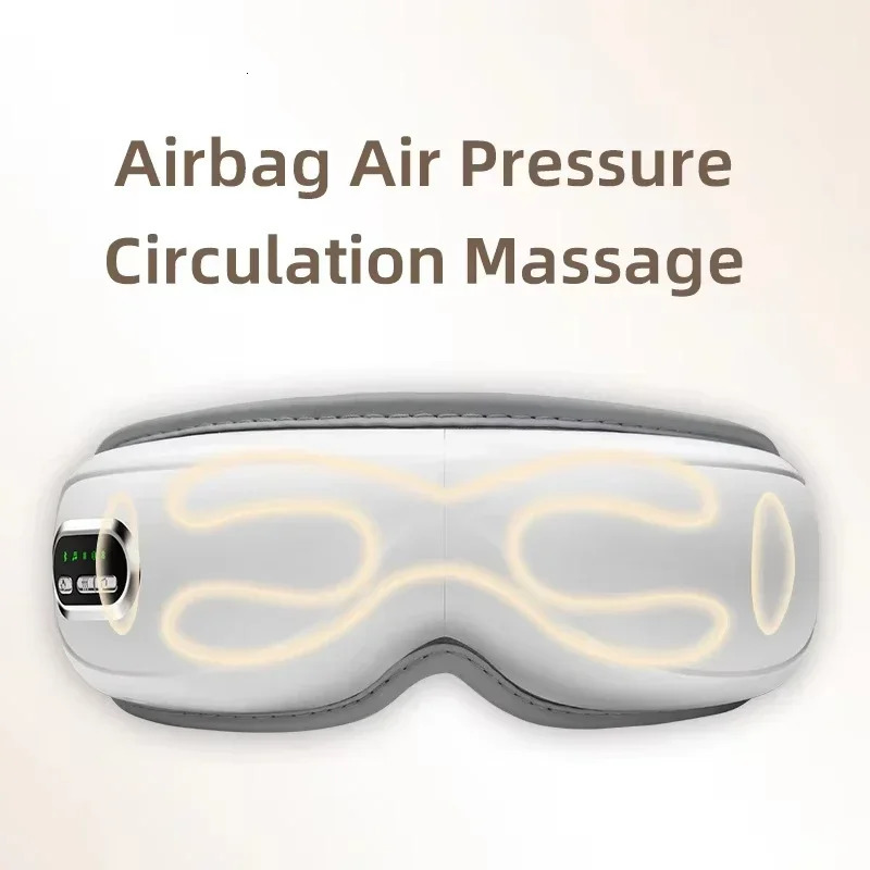 Eye Massager Heated with Music 5 Modes Wireless Portable Massaging Eye Mask Reduces Eye Fatigue Reduce Stress Eyes Mask 250612