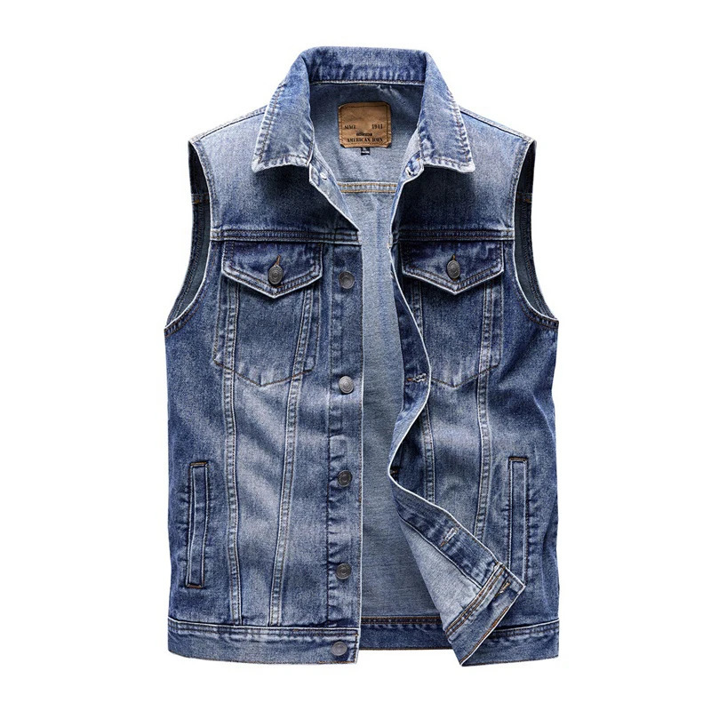 Spring Summer Mens Denim Vests Fashion Turn-Down Collar Cotton Jean Sleeveless Jackets Man Retro Streetwear Party Waistcoats 250614