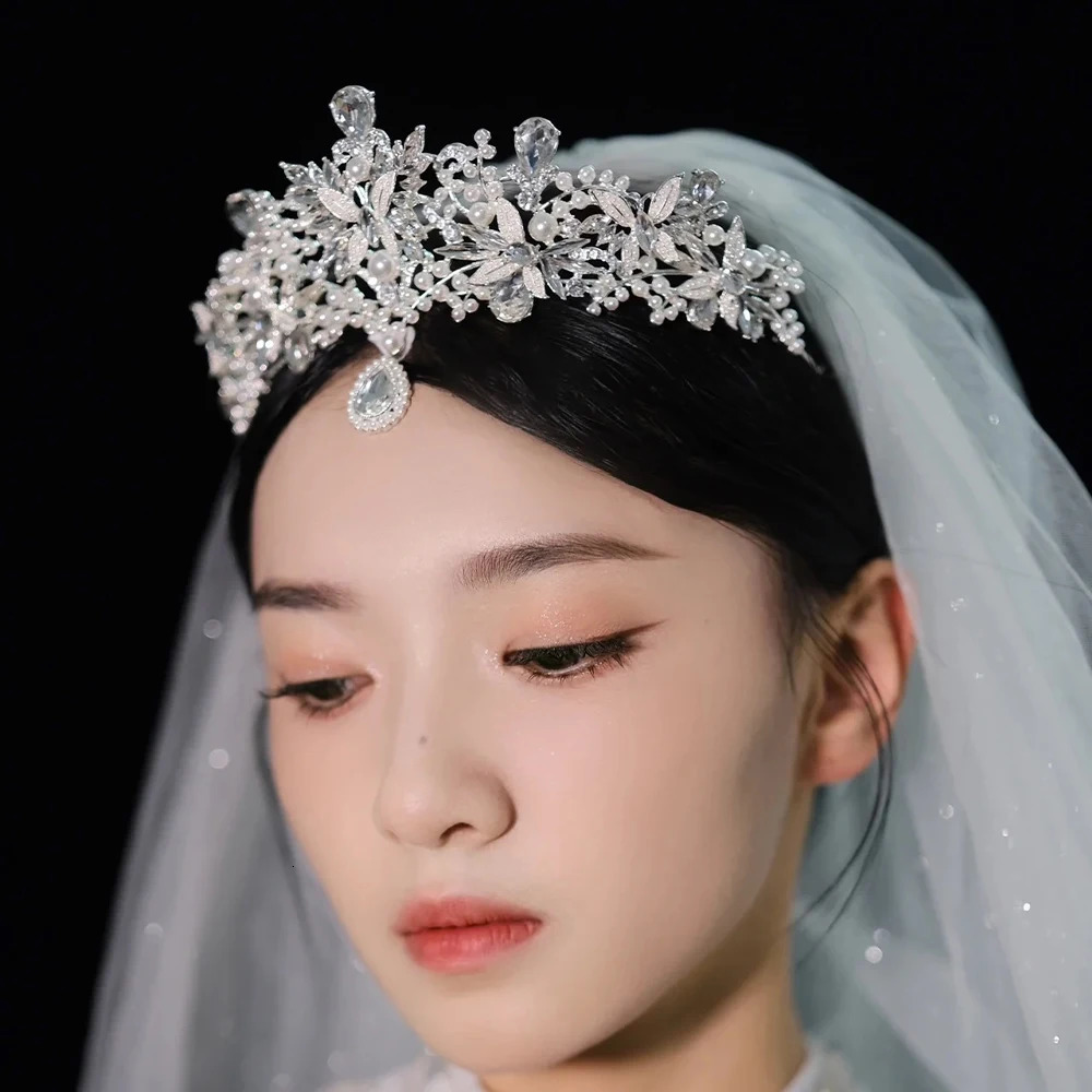 Bridal Crown Fashion Rhinestone Princess Tiara Women Headpiece Wedding Party Jewelry Hair Accessories Decoration 250610