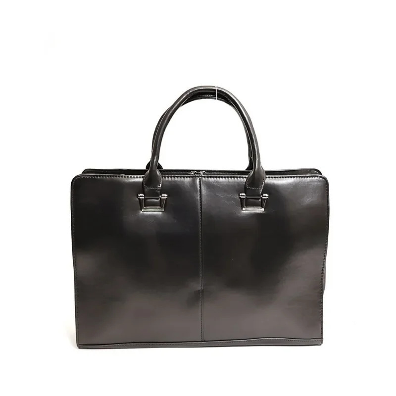 Fashion Handbag Men Business Laptop Bag Retro Mens Top-Handle Bags Crazy Horse PU Leather Briefcase Satchels Bags 250614