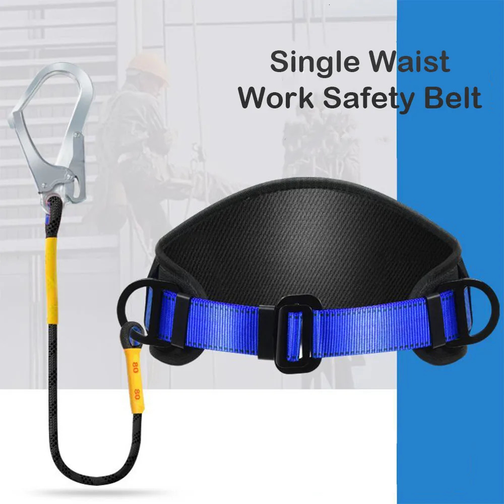 Highaltitude Work Safety Belt Single Waist Harness Rope Outdoor Climbing Training Electrician Protective Equipment y250611