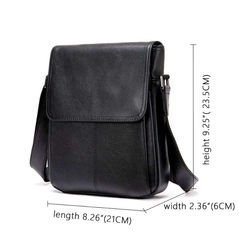 WESTAL Genuine Leather Shoulder Bag Husband Black Messenger Male Side Men's Bags Casual Crossbody Man Handbags