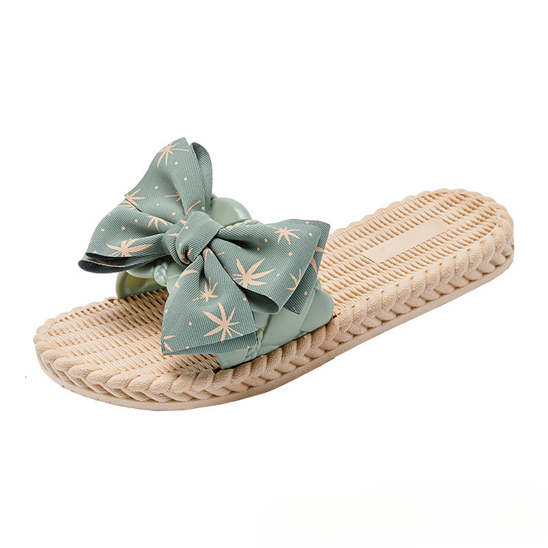 Women's bow slippers summer outdoor shoes new Korean style indoor and outdoor designer sandals women's cool slippers sandals