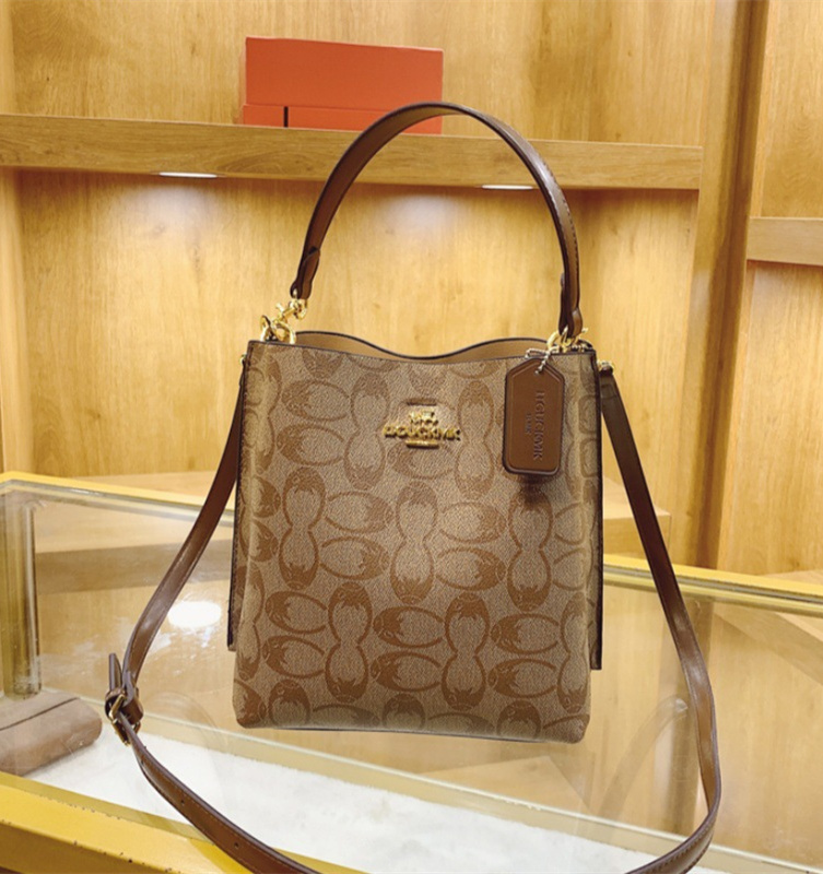 Free shipping designer high-end handbag for women 2025 new European and American fashion large capacity handbag bucket bag single shoulder crossbody b