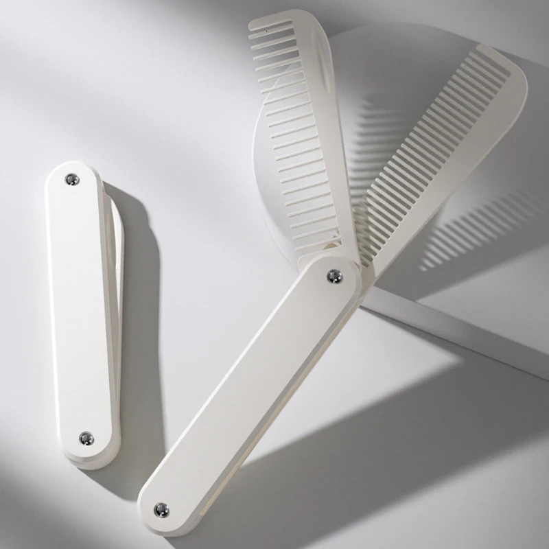 2 In Multifuncional Portable Plastic Folding Pocket Combs Barber Men Oil Head Beard Combs Hair Styling Wide Tooth Combs 250612