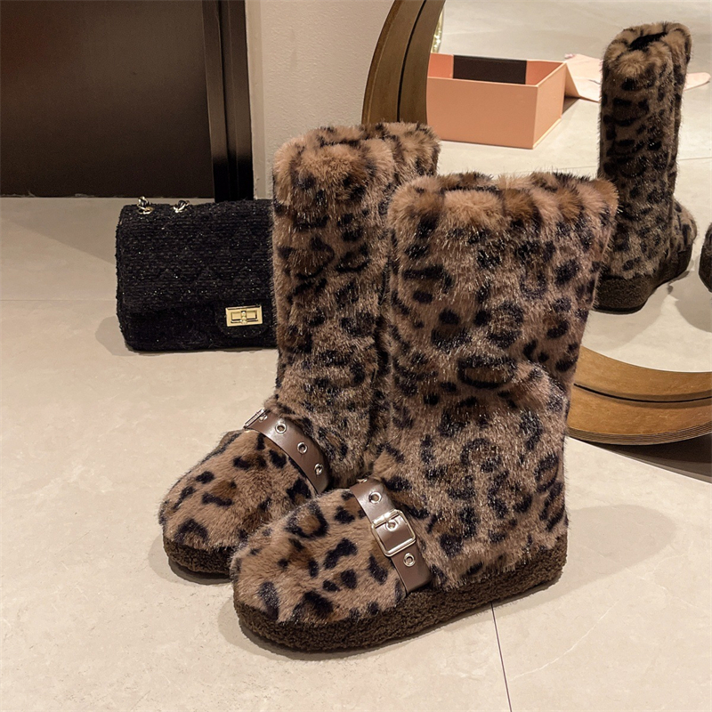 hot Free shipping designer Boots for woman cotton shoes winter keep warm Fashion Boots vintage casual brown Half snow boots