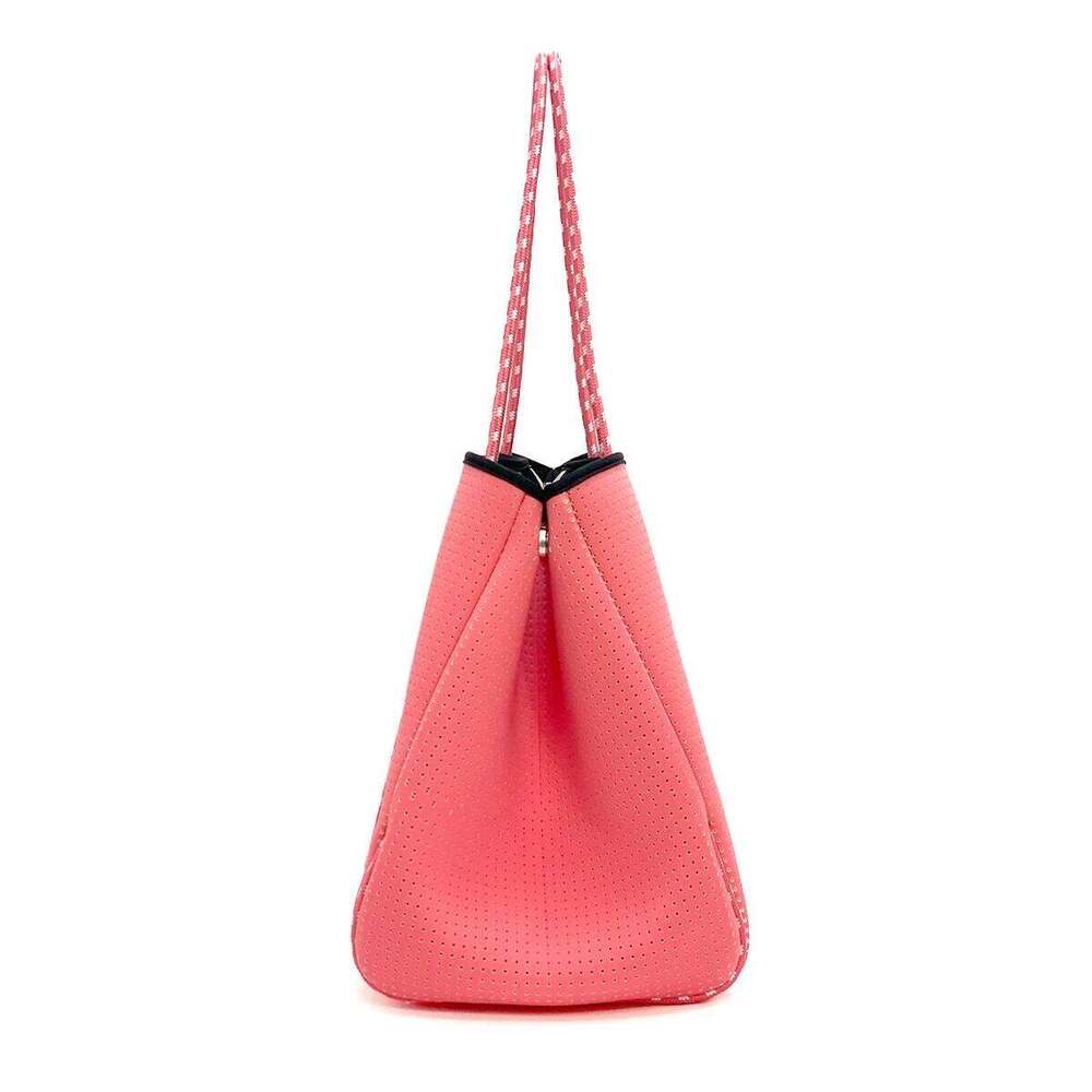 Ready To Ship Travelling New Arrival Women Perforated Tote Bag With Small Purse Large Neoprene Beach Handbag