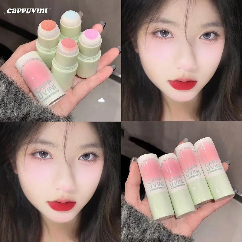 Cream Taro Pink Blush Stick Cute Rouge Face Orange Blue Purple Blusher Matte Low-saturation Makeup Cheek Stick Lasting Cosmetics 250614