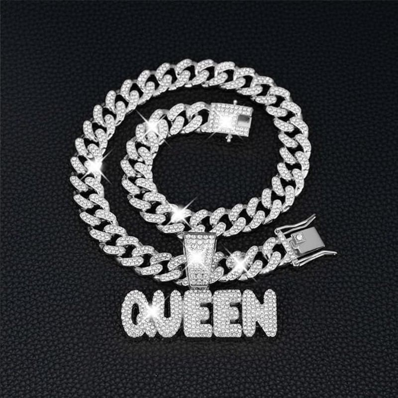 Stylish Womans Luxury Rhinestones Diamond-Like Chain Bracelet & Choker Set Trendsetting Accessory Collection
