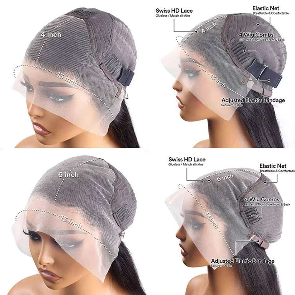 Bone Straight Chocolate Brown 13x6 Frontal Wig 30 Inch Human Hair 13x4 Hd Lace Front Wigs Colored Brazilian Women Choice