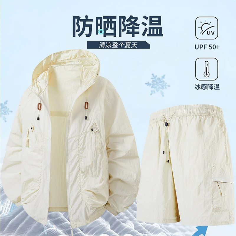 Men Women Waterproof Sun Protection Sets Male 2 Piece Fishing Hunting Clothes Quick Dry Skin Windbreaker Camping Rain Jacket 250612