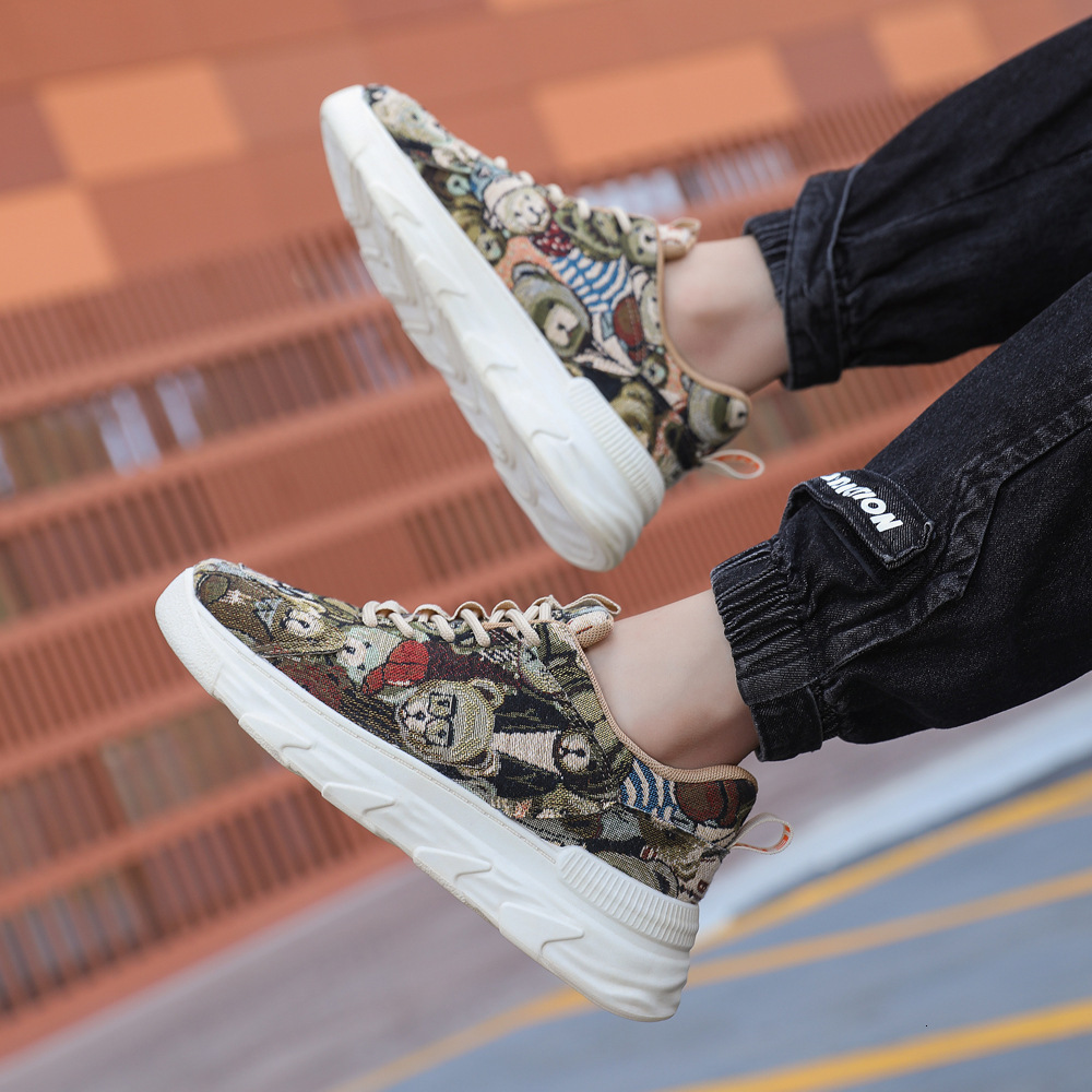 Foreign Trade Men's Shoes Autumn Winter Thick-soled Non-slip Sneakers Retro Colorful Personality Dad Designer Free Delivery Of Sneakers Shoes Sho