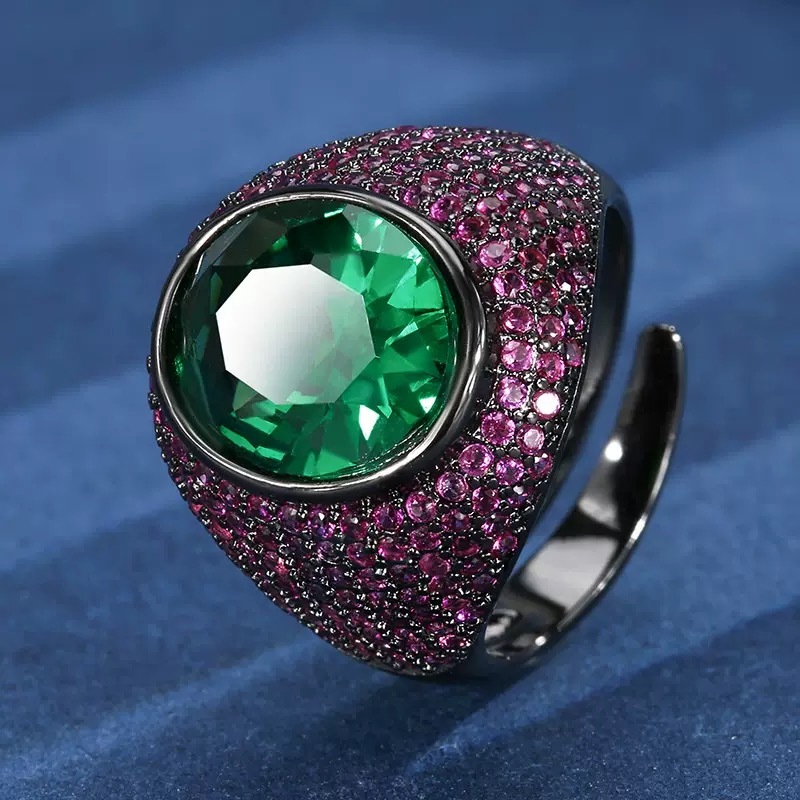 Customized Luxury 925 Sterling Silver Womens Rings Premium Quality Freshwater Pearl and Gemstone Set with Diamond for Weddings