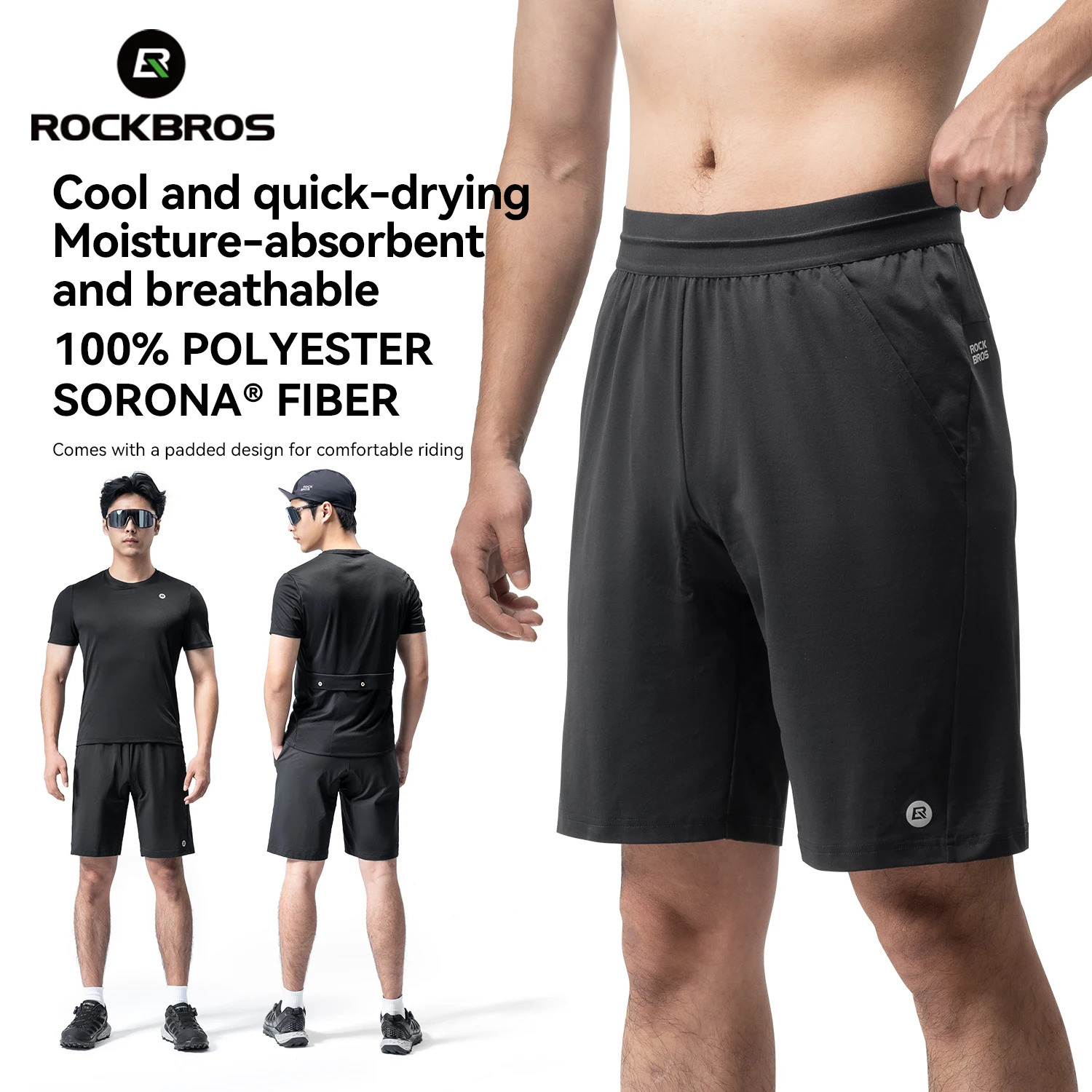 ROCKBROS Cycling Shorts Road Bike Casual Sport Pants Mens Style With Lined Pad Summer Equipment 250614