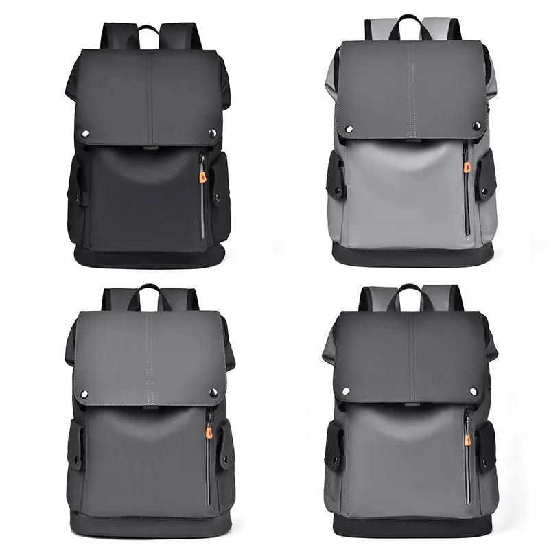 Simple Business Men Backpack Duffle Bag Waterproof Leather Travel Backpack Laptop Bag School Backpack for Boys 250609