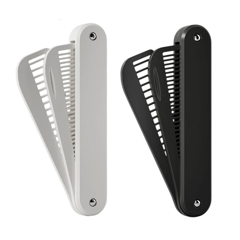 2 In Multifuncional Portable Plastic Folding Pocket Combs Barber Men Oil Head Beard Combs Hair Styling Wide Tooth Combs 250612