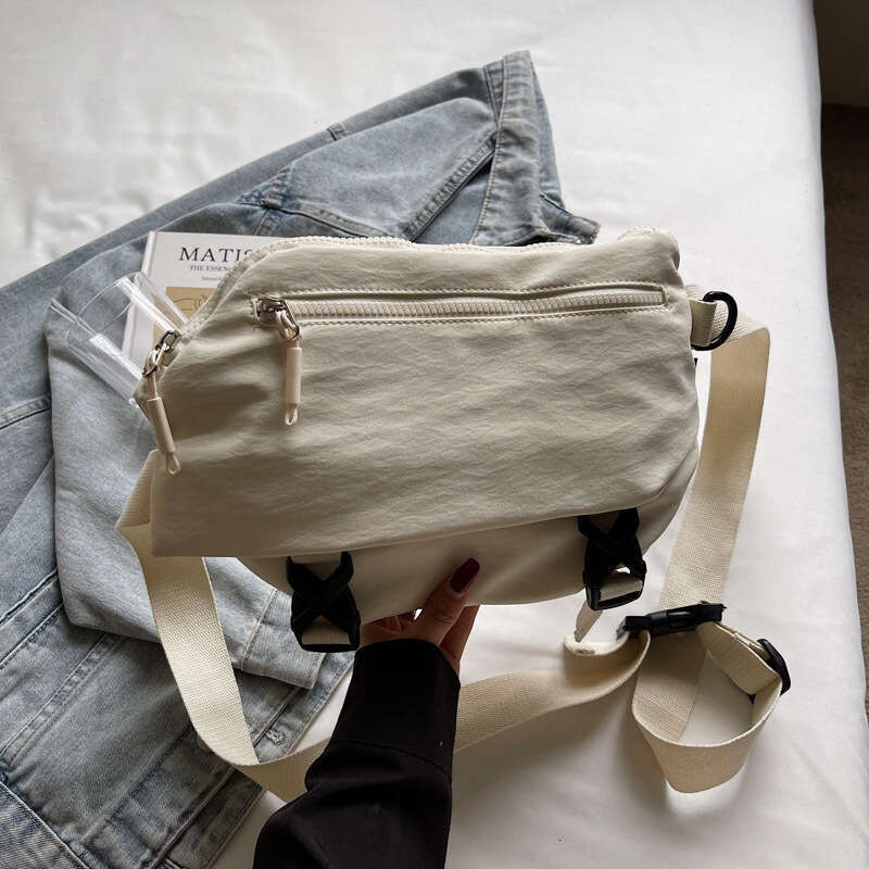 Commuter Style Crossbody Men, Large Capacity Casual Shoulder Chest for Women, Summer Lightweight Cycling Ins Versatile Canvas Bag