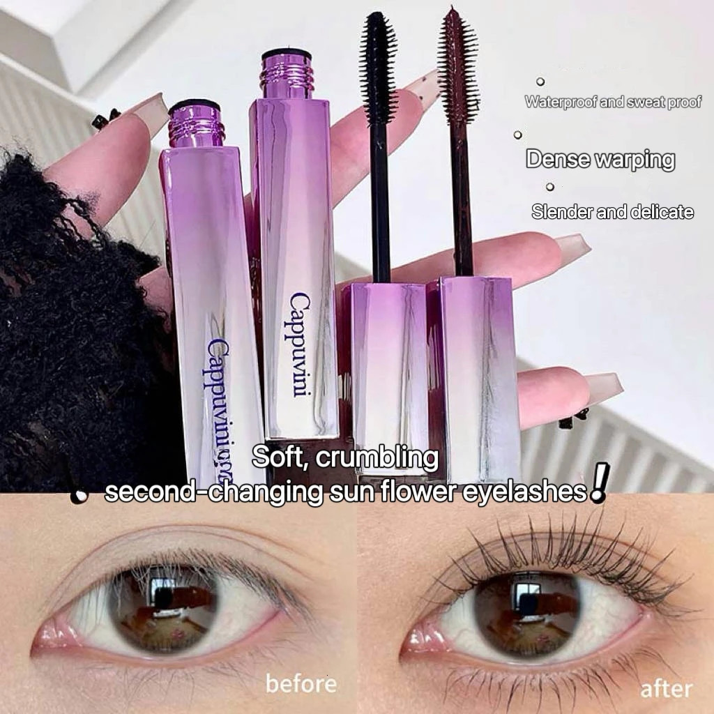 Waterproof Mascara Curling Primer Set Lengthening Volumizing Eyelash Black Brown Natural Enhance SmudgeProof 250606