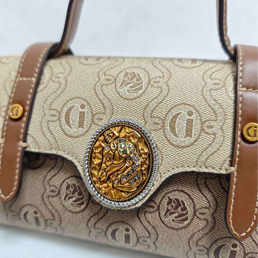 Genuine Leather Fashion Brand Small Square for Women 2025 New High-end Niche Versatile Shoulder Crossbody Bag