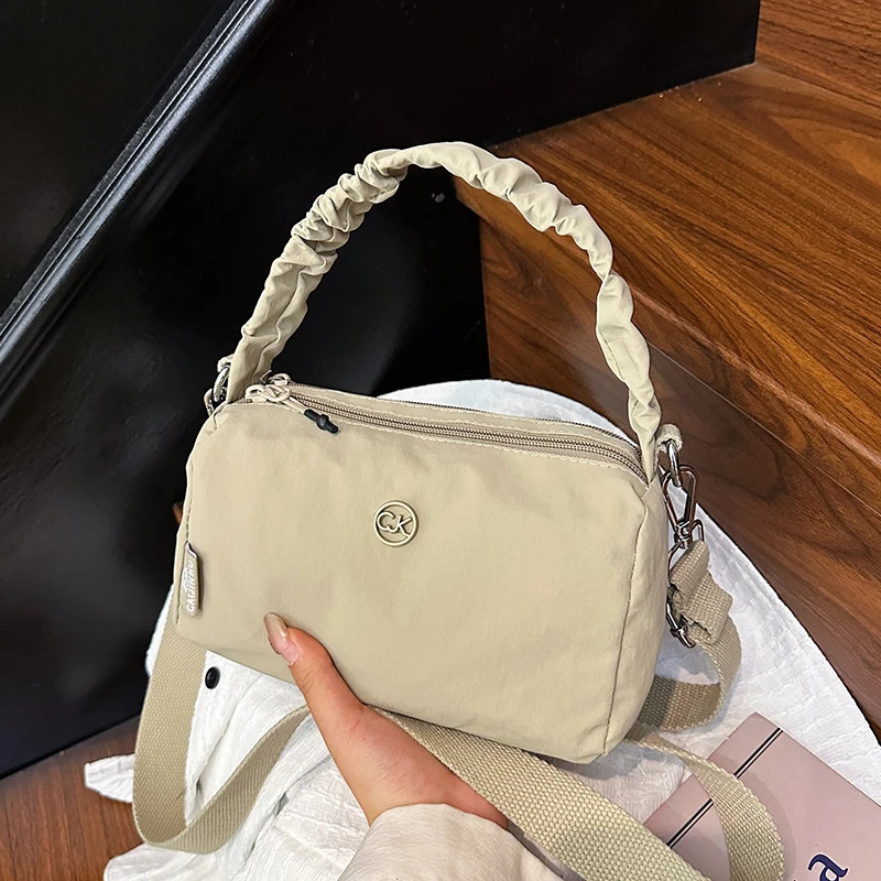 Fashion Canvas Handbag Womens Summer Versatile Crossbody Bag Casual Simple Shoulder Pillow Bag 250614