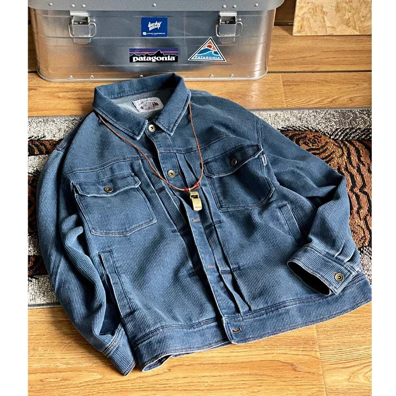 Arrival Cityboy Loose Silhouette Workwear Denim Jacket Washed Old Texture Youth Mens Japanese Coat 250614