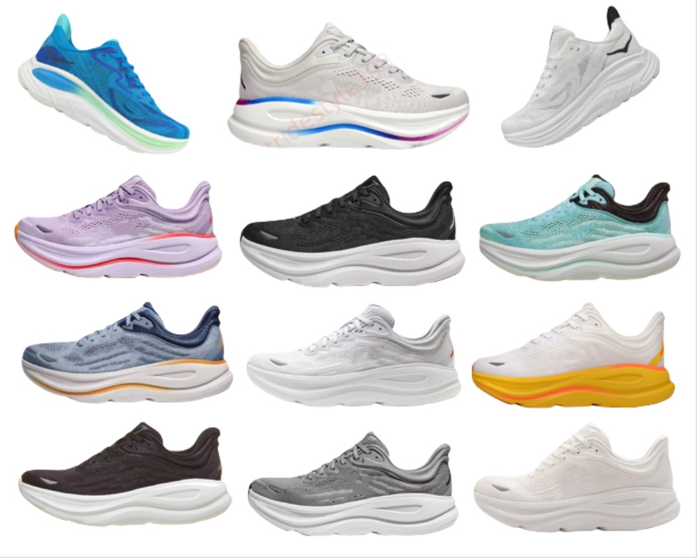 2025 stridestyle New Clifton 9 10 Casual Bondi Cliftons Shoes Sports Harbor Mist Black White Carbon X 2 Free People Designer Athletic Bondis 9 Mens Women 1 9 8 7 size 36-47