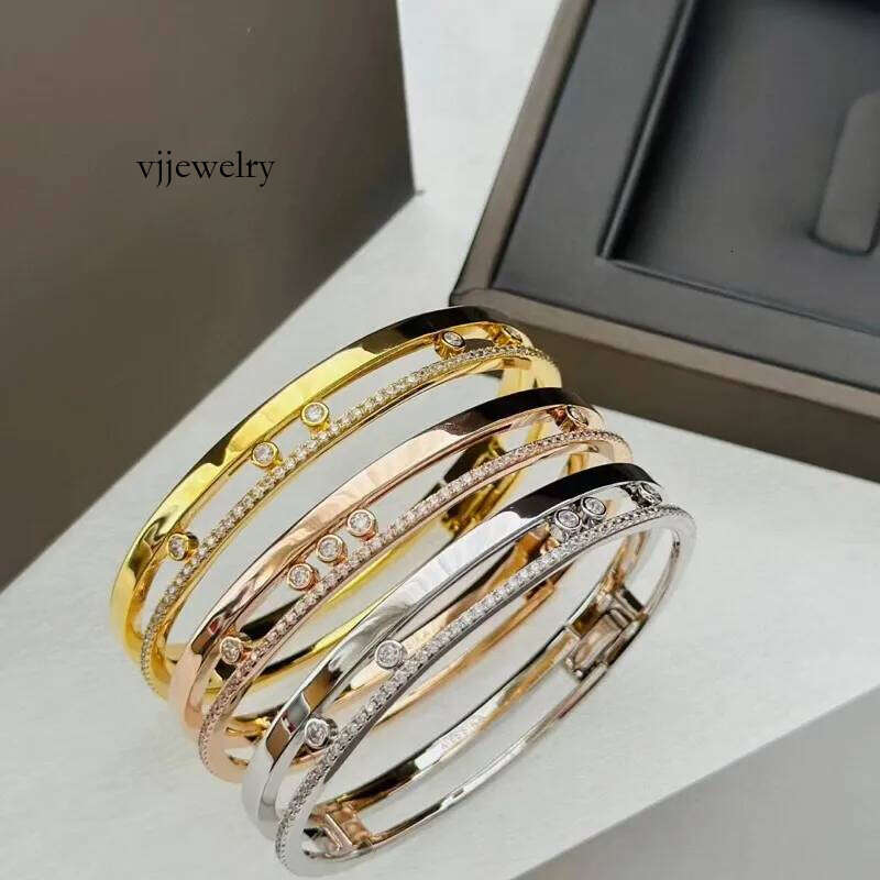 classic fashion designer bracelet women with five sliding paveset dias daily wear accessory and a luxurious gift for business parties