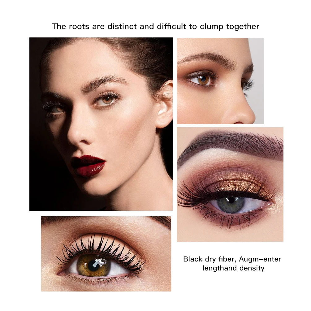 2pcsset 4D Mascara Beauty Makeup Curling Black Lash Eyelash Waterproof Liquid Volume Longwearing Cosmetic 250606