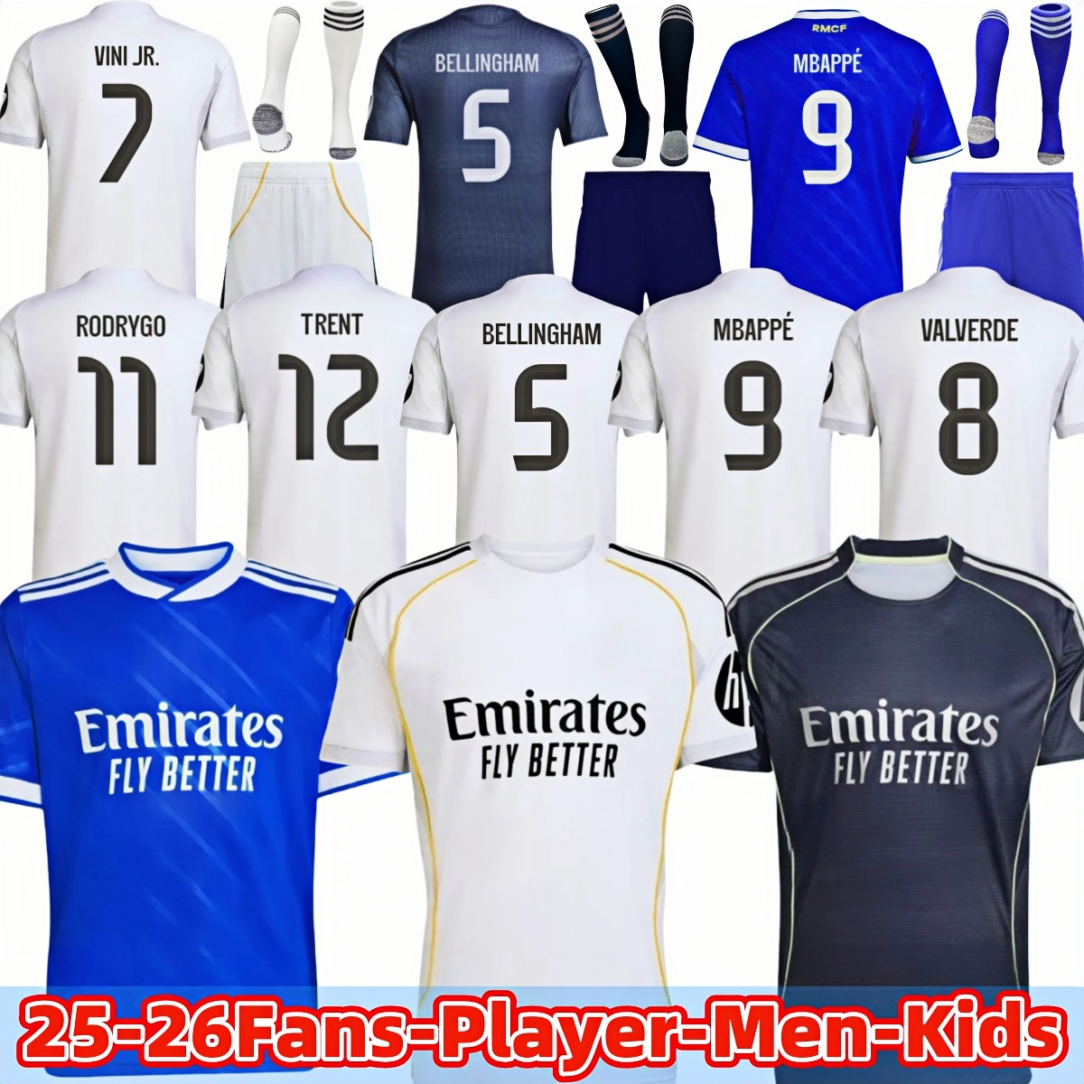 2025 2026 soccer jerseys 25 26 Real 4Th MadridS football shirt CAMAVINGA Mbappe MODRIC VALVERDE Fourth camiseta men kids uniforms VINI JR BELLINGHAM ARDA GULER
