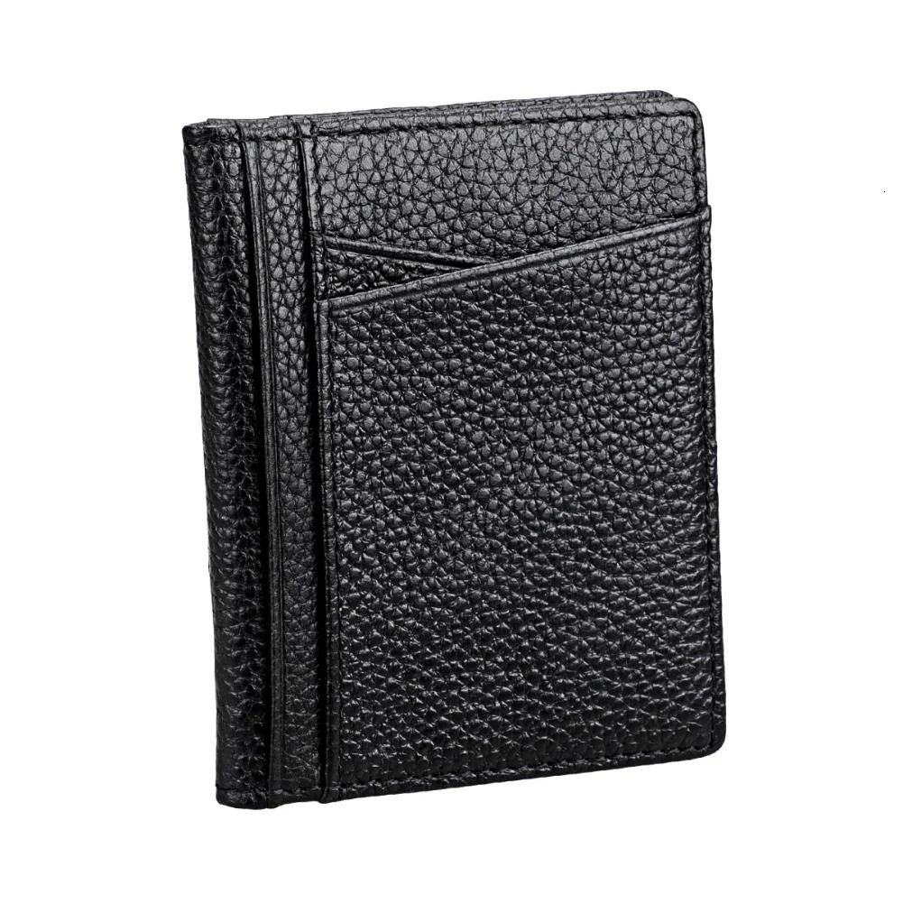 Mens Slim Wallet Soft Genuine Leather Credit Card Holder Wallets Purse Portable Ultrathin Small Billfold Organizer Wallet 250614