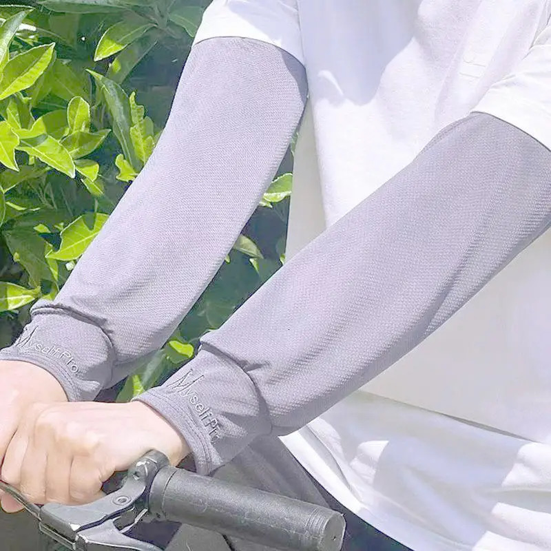 Sunscreen Arm Sleeves Men Cycling Arm Case Loose Enlarged Arm Cover Outdoor Sport Sun Protection Cuffs Breathable Cool 250610