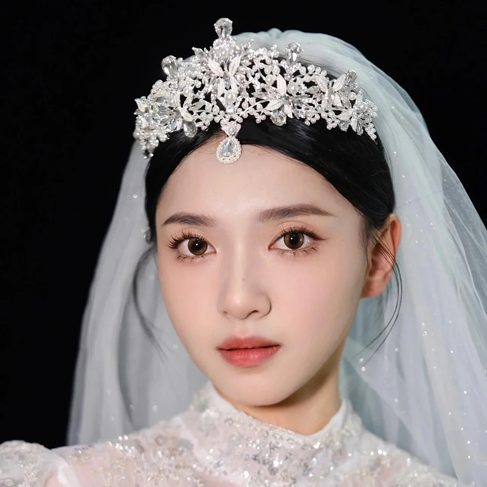 Bridal Crown Fashion Rhinestone Princess Tiara Women Headpiece Wedding Party Jewelry Hair Accessories Decoration 250610