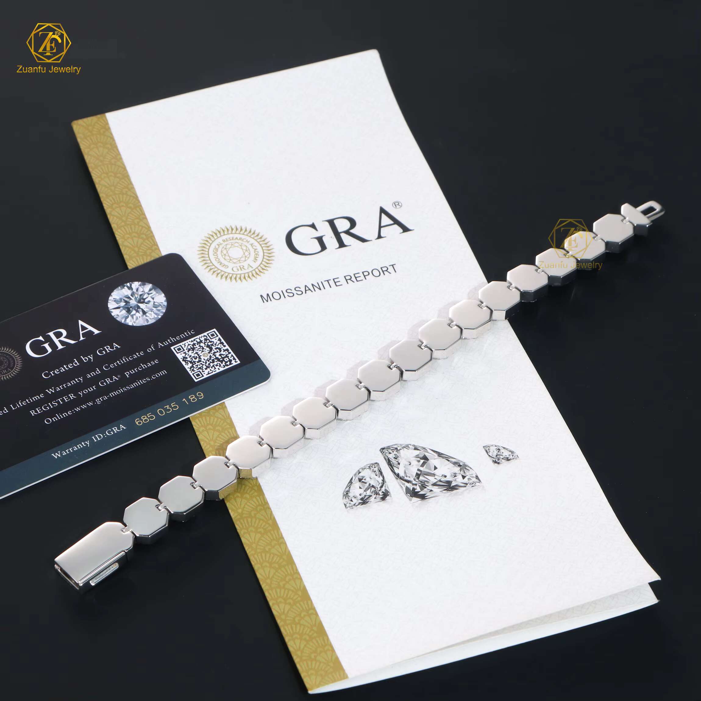 11mm Width Moissanite Tennis Bracelet Vintage Style 925 Bracelets Flower Cluster Design Gold Plated Bangles for Gift