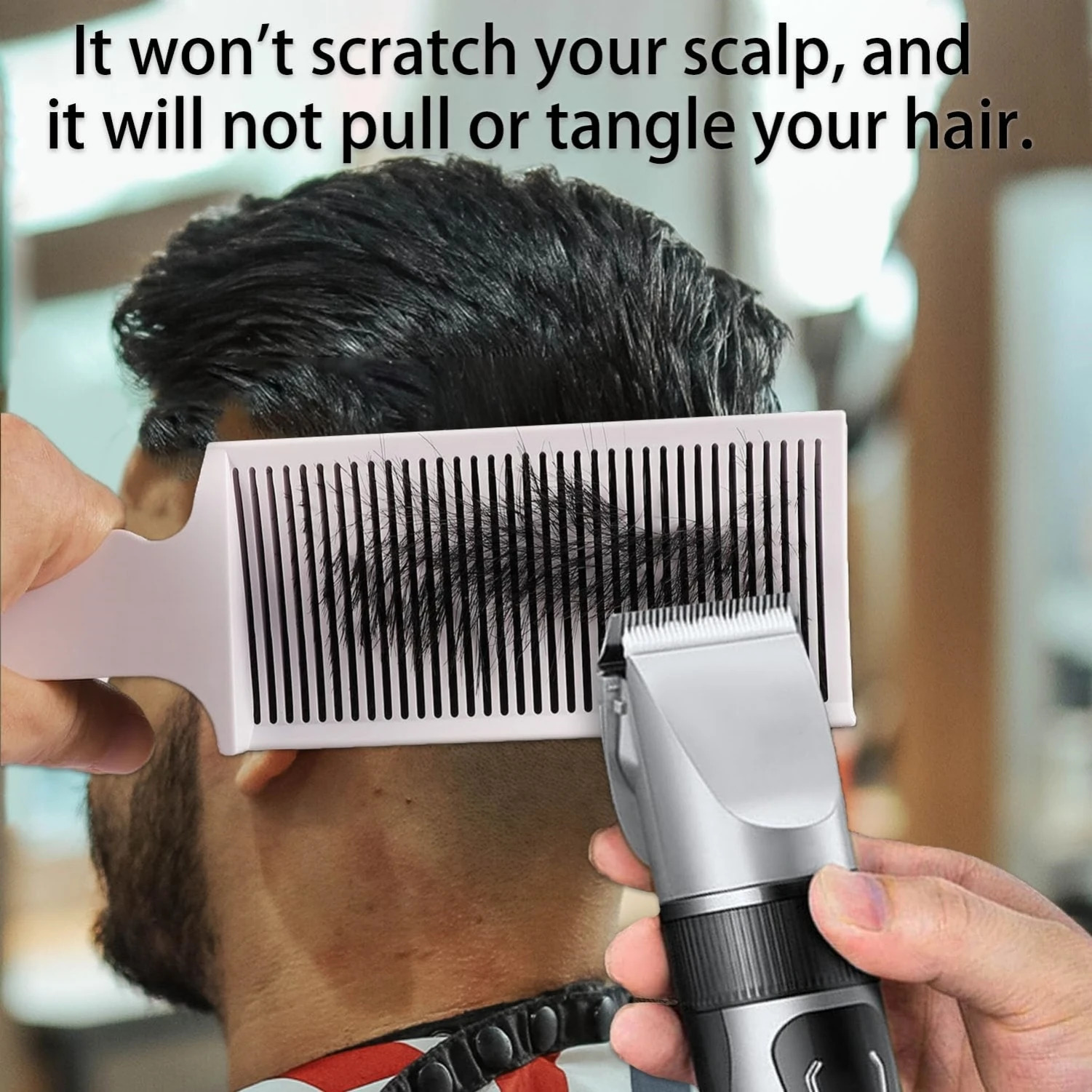 1/2/3Pcs Barber Hair Comb Styling Flat Top Hair Cutting Fade Comb Men Hairdresser Fade Salon Accessories Tools 250612