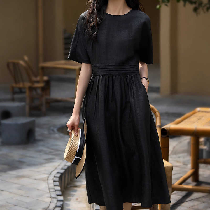 MM161 Cloud Silk Waist Slimming Long Skirt