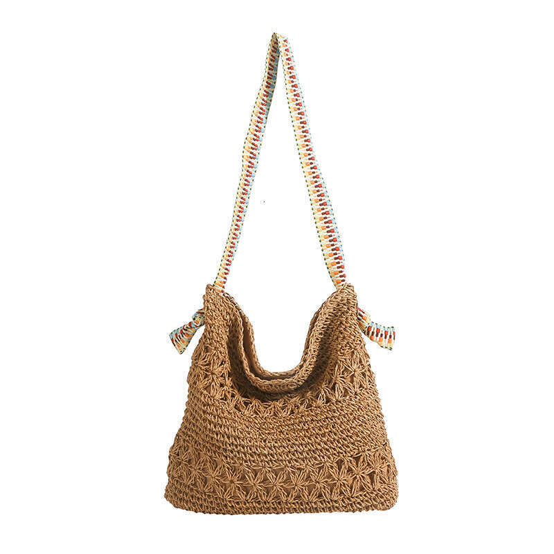 Straw Beach Tote Straw Woven For Women New Large Capacity Vacation Commuter Tote Niche Shoulder Underarm Bag Versatile Straw Large Tote