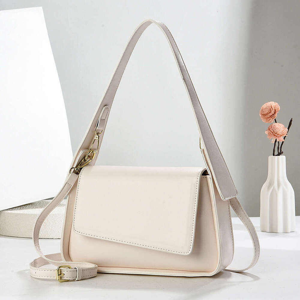 Elegant Texture Solid Color Shoulder 2025 New Casual Fashion Women's Versatile Commuter Crossbody Bag