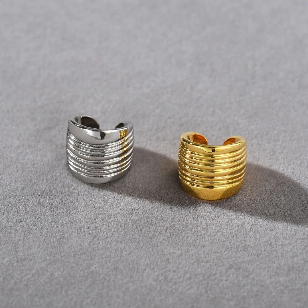 Fashion Europe Brass Plated 18K Gold Ear Cuffs Earring Woman Unique Personality Jewelry Accessories Trendy 250610