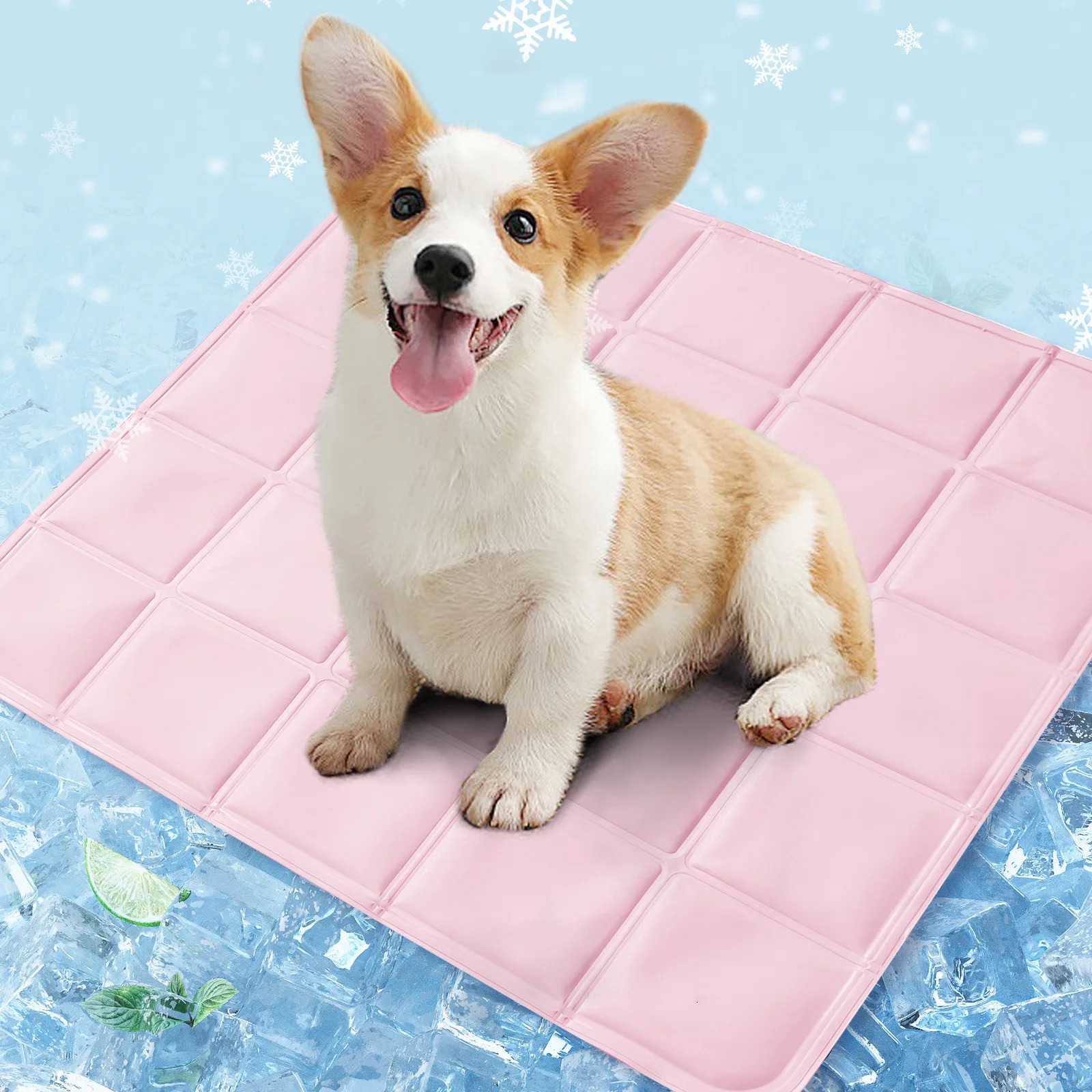 Ice Silk Cooling Mat for Dogs Cats - Breathable Summer Pet Pad Portable Foldable Dog Bed Cooler Lightweight Anti-Slip 250614