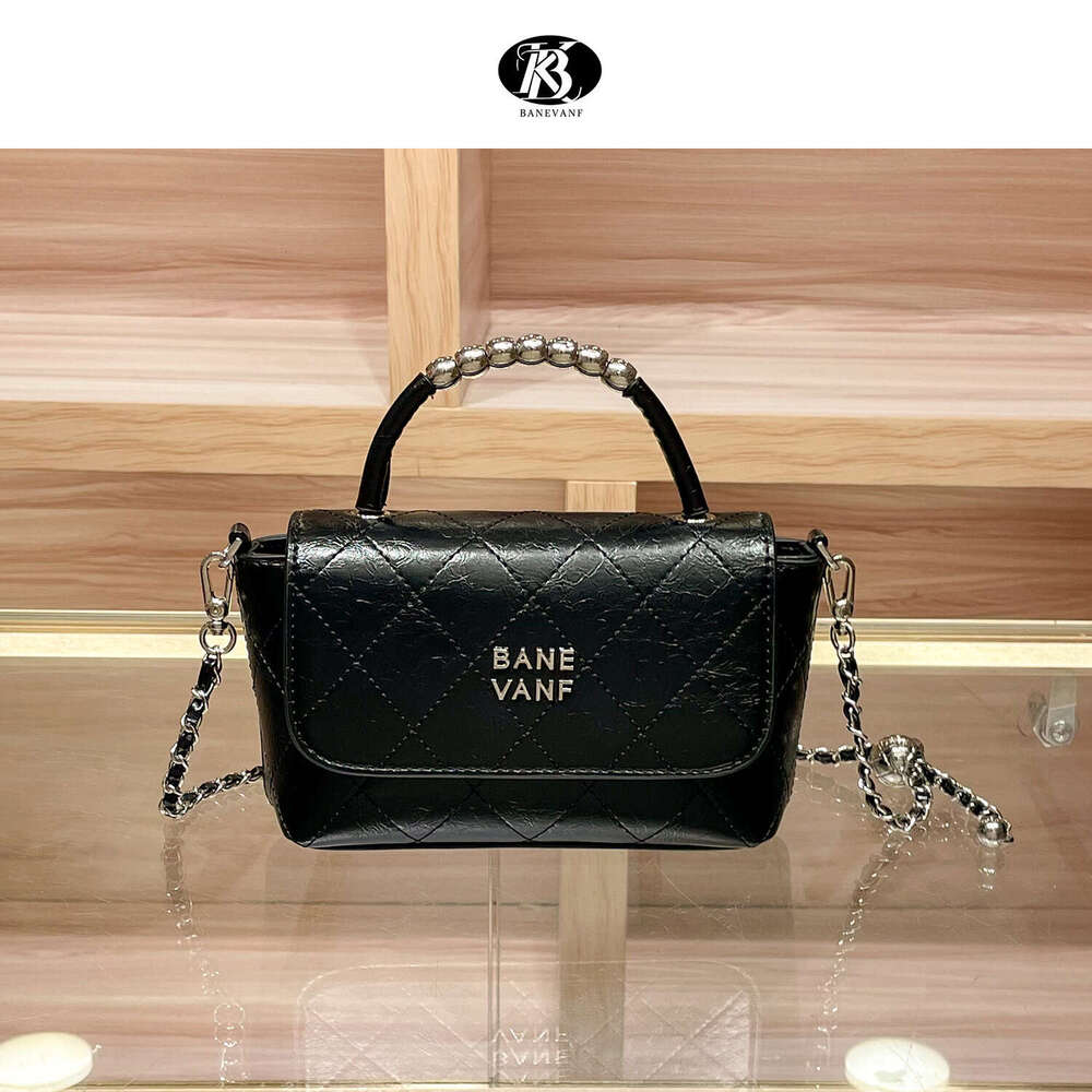 Genuine Luxury Leather Quilted Pearl Handbag for Women New High-End Large Capacity Crossbody Fashion Bag