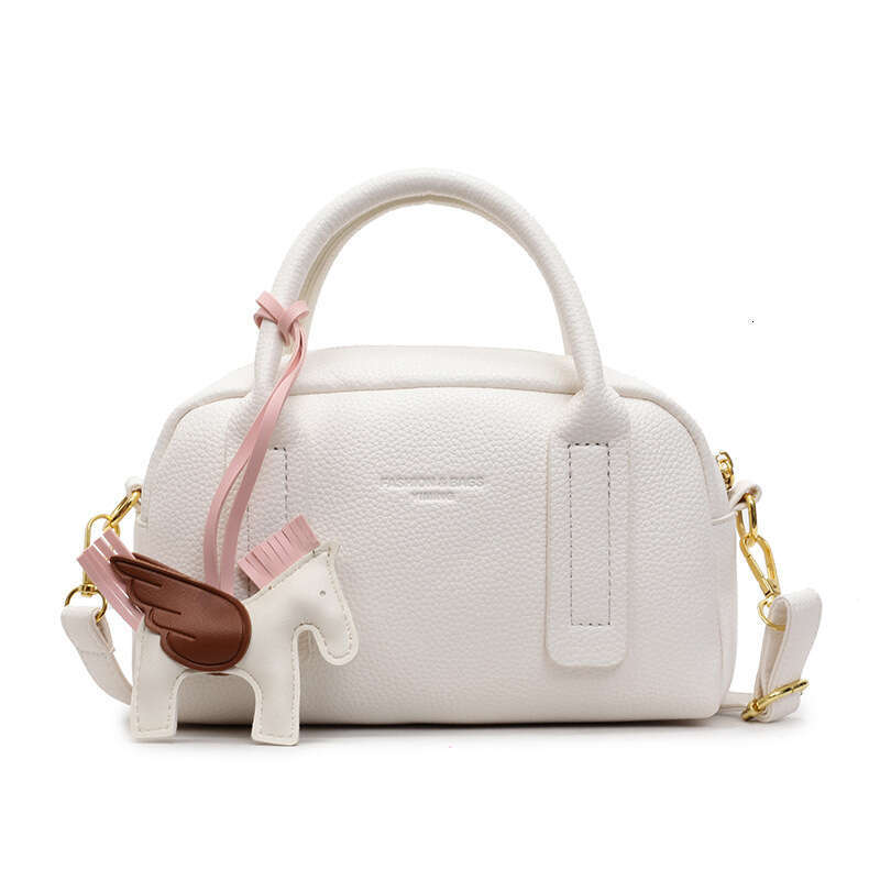 2025 New High-Quality Fashion Exquisite Handheld Boston for Women Trendy Versatile Solid Color Shoulder Crossbody Bag