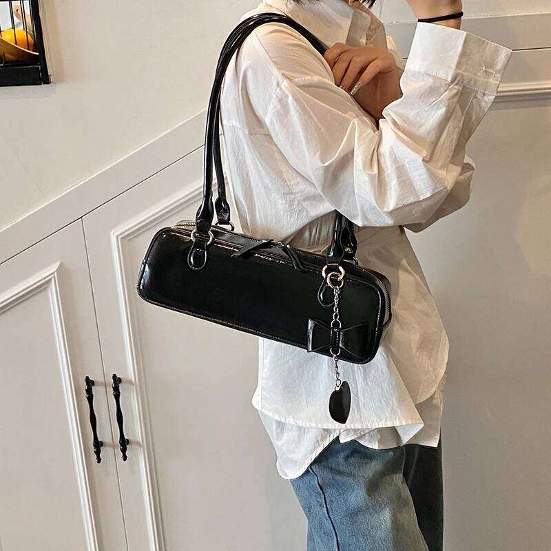 LEFTSIDE Small PU Leather Underarm Bags For Women 2025 Sprin Y2k New Trend Fashion Shoulder Tote Bag Handbags And Purses
